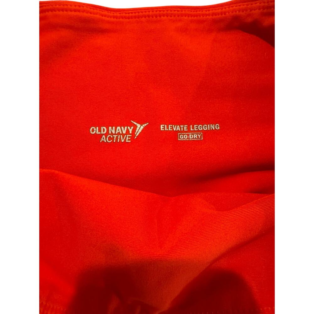 Old Navy Active Red Go-Dry Elevate Leggings High Waist Pockets Women’s Medium - Picture 4 of 7